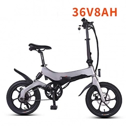 Dljyy Bike Dljyy Folding Electric Bike Lightweight Foldable Compact eBike For Commuting Leisure - 2 Wheels, Rear Suspension Pedal Assist Unisex Bicycle 250W / 36V, 1