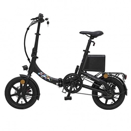 Dpliu-HW Bike Dpliu-HW Electric Bike Electric Car Adult Electric Bicycle Small Folding Battery Car Men and Women Travel Tram Electric Car 14 Inch (Color : Black, Size : 40km)