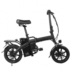 Dpliu-HW Bike Dpliu-HW Electric Bike Folding Electric Bicycle Adult Men and Women Small Portable Lithium Battery Electric Car Generation Driving Folding Battery Car Bicycle 48V (Color : Black)