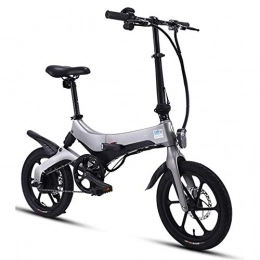 Dpliu-HW Bike Dpliu-HW Electric Bike Folding Electric Bicycle Lithium Battery Battery Car Mini Power Generation Driving Generation Magnesium Alloy 36V Folding (Color : Gray)