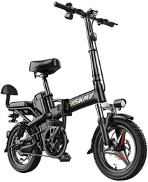 RDJM Bike Ebikes, 14 Inch Electric Snow Bike 350 Folding Mountain Bike With Rear Seat With 48V 25AH Lithium Battery And Disc Brake (Size : 8AH)
