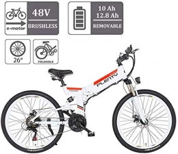 RDJM Bike Ebikes, 26inch Folding Electric Bike with 48V 12.8Ah Removable Lithium-Ion Battery Ebike Three Riding Mode 350W Motor and E-ABS Double Disc Brake Electric Bicycle