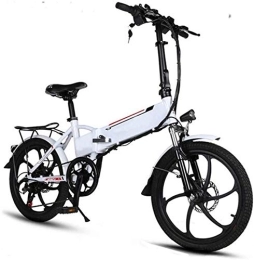 RDJM Bike Ebikes, Aluminum Frame 20 Inch Electric Bicycle 6 Speeds Folding Mini Ebike 250w Removable Lithium Battery Low-step Adult Bicycle Commuter E-bike City Bicycle Load Capacity 100 Kg ( Color : White1 )