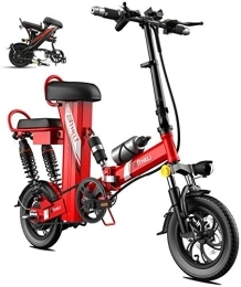 RDJM Bike Ebikes, BIKFUN Electric Bike Mountain E-bike, 12 Inch Electric Assisted Bicycle With 48V 30Ah Lithium Battery, 350W Motor, (Color : Red, Size : Range:300km)
