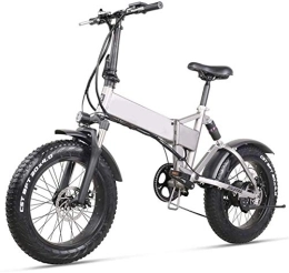RDJM Bike Ebikes, Folding Electric Bike City Commuter Ebike 20 Inch 500w 48v 12.8ah Electric Bicycle Lithium Battery Folding Mountain Bike with Rear Seat and Disc Brake