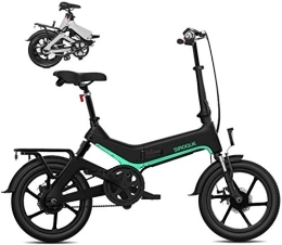 RDJM Bike Ebikes, Folding Electric Bike - Portable Easy To Store, LED Display Electric Bicycle Commute Ebike 250W Motor, 7.8Ah Battery, Professional Three Modes Riding Assist Range Up 90-100km (Color : Black)