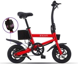 RDJM Bike Ebikes, Mini Electric Bikes, E-bike Men 240w Folding Electric Bikes for Adults 36v 7.8Ah Women Ebike Disc Brakes Electric Bicycles (Color : Red)