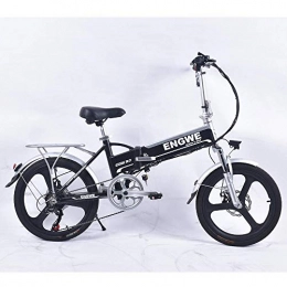 Generic Electric Bike Electric Bicycle 250W Brushless Motor 20 Dual Disc Brakes 6 Speeds 25km / H Max 48V / 8Ah Foldable Electric Bik@Black_China