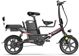 RDJM Bike Electric Bike, 14 in Folding Electric Bike for Adult with 400w 48v 8A Lithium Battery E-Bike with Multiple Shock Absorption System High Carbon Steel Electric Scooter Suitable for Families with Childre