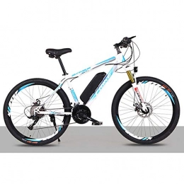 xiaomubiao Bike Electric Bike 26" Electric Mountain Bike for Adults, Ebike with 36V 8Ah Removable Lithium-ion Battery, 27-speed 250W Motor 30 km / helectric bikes for adults-White_blue