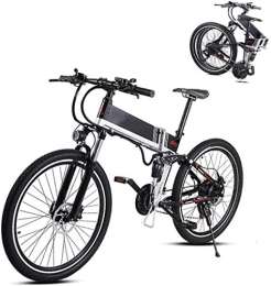 RDJM Bike Electric Bike, 26 in Folding Electric Mountain Bike with 48V 350W Lithium Battery Aluminum Alloy Electric E-Bike with Hide Battery and Front and Rear Shock Absorbers Electric Bicycle for Unisex