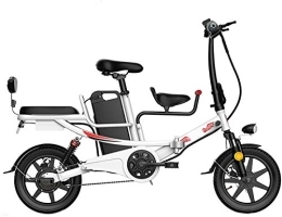 RDJM Bike Electric Bike, Adult Electric Bicycles Folding Electric Bike 14 Inch Lithium Battery E Bike 48v 400w High Carbon Steel E Bicycle Energy Saving All-terrain City Road Electric Bike with Baby Seat