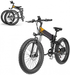 Erik Xian Electric Bike Electric Bike Electric Mountain Bike 26''Folding Electric Bike for Adults, Electric Bicycle / Commute Ebike Fat Tire E-Bike with 400W Motor, 48V 10Ah Battery Lithium Battery Hydraulic Disc Brakes for th