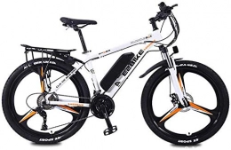 Erik Xian Electric Bike Electric Bike Electric Mountain Bike 26 Inch Adult Electric Mountain Bike, 350W Motor City Travel Electric Bike 36V Removable Battery 27 Speed Dual Disc Brakes with Rear Shelf for the jungle trails, t