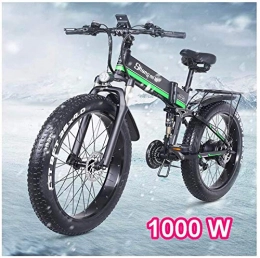 Erik Xian Electric Bike Electric Bike Electric Mountain Bike 48V 1000W Electric Bike 12.8AH 26x4.0 Inch Fat Tire 21speed Electric Bikes Foldable for Adult Female / Male for Outdoor Cycling Work Out for the jungle trails, the s