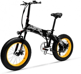 Erik Xian Electric Bike Electric Bike Electric Mountain Bike Adult Mens Folding Electric Mountain Bike, 400W Aluminum Alloy Beach Snow Bikes, 48V 12.8AH Lithium Battery City Bicycle, 20 Inch Wheels for the jungle trails, the