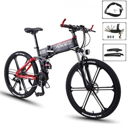 HCMNME Electric Bike Electric Bike Electric Mountain Bike Electric Snow Bike, 26" Electric Bike 36V 350W Motor - Ebikes Bicycle with 27 Speed Gear Pedal Assist Lithium Battery Hydraulic Disc Brake Premium Full Suspension