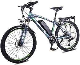 HCMNME Electric Bike Electric Bike Electric Mountain Bike Electric Snow Bike, 26" Electric Mountain Bike, 350W Brushless Motor, Removable 36V13Ah Waterproof And Dustproof Lithium Battery, Tektro Dual Disc Brakes Suspensio