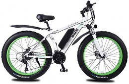 HCMNME Electric Bike Electric Bike Electric Mountain Bike Electric Snow Bike, 26 in Fat Tire Electric Bike for Adults 350W Mountain E-Bike with 36V Removable Lithium Battery and 27 Speed Gear Shift Kit Three Working Modes