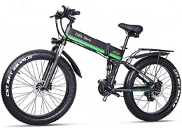 Erik Xian Bike Electric Bike Electric Mountain Bike Electric Snow Bike 48V Folding Mountain Bike with 26Inch 4.0 Fat Tire MTB 21 Speed E-Bike Pedal Assist Hydraulic Disc Brake for the jungle trails, the snow, the be