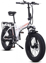 Erik Xian Electric Bike Electric Bike Electric Mountain Bike Fast Electric Bikes for Adults 20 Inch Electric Bicycle, Aluminum Alloy Folding Electric Mountain Bike with Rear Seat, Motor 500W, 48V 15AH Lithium Battery, Urban