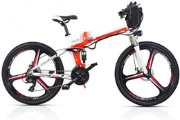 Erik Xian Electric Bike Electric Bike Electric Mountain Bike Folding Electric Mountain Bike, 350W Motor 26''Commute Traveling Adult Electric Bicycle 48V Removable Battery Optional Dual Battery Style Up To 180KM Battery Life