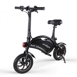 BRISEZZ Electric Bike Electric bike foldable 12-inch 36 VE bike with 6.0 Ah lithium battery city bike top speed 25 km h disc brake HRTT (Color : BlackB)