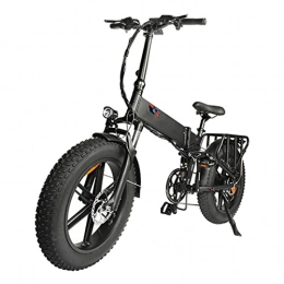 Electric oven Bike Electric Bike Foldable for Adults 20 * 4.0 Fat Tire Electric Bike 48V 12.8Ah Electric Bicycle 750W Mountain Ebike Snow / 8 Speed 45km / H (Color : Black)