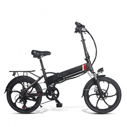 Electric oven Bike Electric Bike Foldable for Adults 20 Inch 48V 10.4Ah Aluminum Alloy Folding Electric Bicycle 350W High Speed Brushless Gear Motor 7 Speed Ebike (Color : Black)