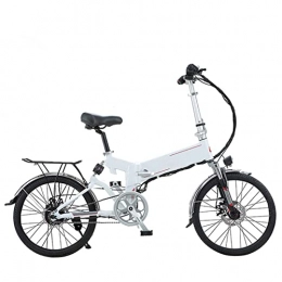 Electric oven Bike Electric Bike Foldable for Adults Electric Bicycle 350W 34V Small Electric Moped 20 Inch Folding Electric Bike (Color : White 80KM)