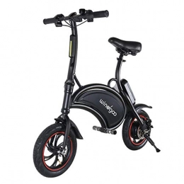 BRISEZZ Bike Electric bike Foldablke 12 inch 36V e-bike with 6.0 Ah lithium battery City Bicycle Max Speed 25 km h disc brake HRTT (Color : 12 InchBlack)