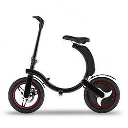 Dpliu-HW Electric Bike Electric Bike Folding Electric Car Lithium Battery Mini Self-Stepping Skateboard Battery Car Small Portable Power Generation Driving Car Battery Life 30KM ( Color : Black , Size : 45km+battery )