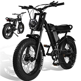 APIWO  electric bikes 20 Inch Off-Road EBIKE for Adults with 48V 20AH Detachable Lithium Ion Battery7 Speed Snow Bike with Dual Shock Absorbers and Brush-less Motor (1000w ebike black se3)