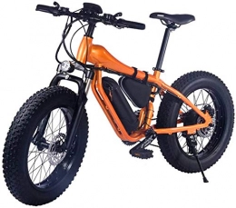 Fangfang Electric Bike Electric Bikes, Adult Fat Tire Electric Bike, with Removable Large Capacity Lithium-Ion Battery(48V 500W) 27-Speed Gear And Three Working Modes, E-Bike (Color : Orange black)
