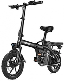 Fangfang Electric Bike Electric Bikes, Folding EBike, 4000W Aluminum Electric Bicycle With Pedal For Adults And Teens, 14" Electric Bike With 48V / 40AH Lithium-Ion Battery , E-Bike ( Color : Black , Size : Endurance:320km )