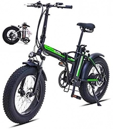 Fangfang Electric Bike Electric Bikes, Folding Electric Bike For Adults, Electric Bicycle / Commute Ebike With 5000W Motor, 48V 15Ah Battery, Professional 7 Speed Transmission Gears 4.0 Fat Tires, E-Bike (Color : Green)