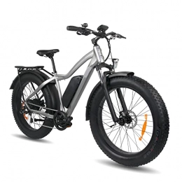 LWL Electric Bike Electric Bikes For Adults 25 Mph 750W 26 Inch Full Terrain Fat Tire Electric Snow Bicycle 48V 13Ah Li-Ion Battery Ebike For Men (Color : Light grey)