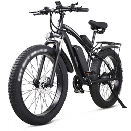 HMEI Electric Bike Electric Bikes for Adults E Bikes For Adults Electric 1000w 25 Mph High Speed 26 Inch 4.0 Fat Tire E-bike 48V 17Ah Lithium Battery Electric Bike Mens Mountain Bike Snow Bike (Color : Black)