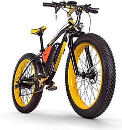 WJSWD Electric Bike Electric Snow Bike, Adult Electric Bicycle / 1000W48V17.5AH Lithium Battery 26-Inch Fat Tire MTB, Male and Female Off-Road Mountain Bike, 27-Speed Snow Bike Lithium Battery Beach Cruiser for Adults