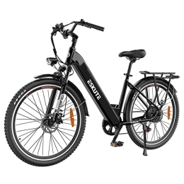 ESKUTE  ESKUTE Polluno Plus Electric Bike, 250W Bafang Motor, Torque Sensor, 36V 20Ah Removable Internal Battery Samsung Cell, Up to 74 Miles, Shimano 7 Gear, Electric City Bikes, Electric Bicycle for Adults