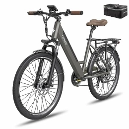 Fafrees  Fafrees F26 PRO Electric Bike, 26 inch Electric City Bicycle, 250W Motor, 36V / 10Ah Battery, Unisex Adult Electric Mountain Bike, Shimano 7S, APP Controller, Range 40-70KM (Grey)