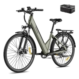 Fafrees  Fafrees F28 PRO Electric Bicycle, 27.5 inch Electric City Bike, 250W Motor, 36V / 14.5Ah Battery, Power assist: 90-110KM, Shimano 7S, Electric Mountain Bike, Unisex Adult (Green)