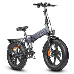 Fafrees  Fafrees Folding Electric Bike for Adults, 20''×4.0'' Fat Tires Beach Snow Mountain Electric Bicycles, Cruise Control System 7 Speed Gear Ebike with Removable Battery 48V 13AH, 2022 Upgraded (Grey)
