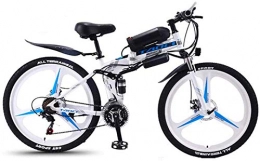 Fangfang Electric Bike Fangfang Electric Bikes, 26'' Electric Bike Foldable Mountain Bicycle for Adults 36V 350W 8AH Removable Lithium-Ion Battery E-Bike Fat Tire Double Disc Brakes LED Light, E-Bike (Color : White)