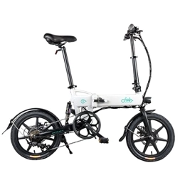 Fiido Bike FIIDO D2S Electric Bike, Rechargeable Folding E-bike for Adults, Outdoor Lightweight Bicycle Cycling Tool, Max Speed 25km / h, Unisex Bicycle - White