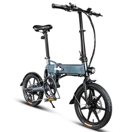 Fiido Electric Bike FIIDO D2S Rechargeable Foldable Electric Bike, Adults E-Bike for Outdoor Mountain Cycling, 3 Gears Electric Power Assist System, Lower Power Consumption - Grey