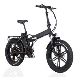 Electric oven Bike Foldable Electric Bike 1000W Motor 20 inch Fat Tire Electric Mountain Bicycle 48V Lithium Battery Snow E Bike (Color : Black, Size : B)