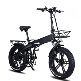 Electric oven Bike Foldable Electric Bike for Adults 20 Inch 4.0 Fat Tires Electric Bike 750W Electric Bicycle Electric Folding E Bike (Color : 48v 750w 12.8Ah)