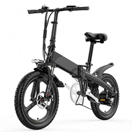 WMLD Bike Folding Electric Bicycles for Adults 400W Magnesium Alloy Integrated Wheel 48V12.8Ah / 14.5Ah Lithium Battery 20 Inch Electric Bicycle (Color : 400W 12.8AH BK)
