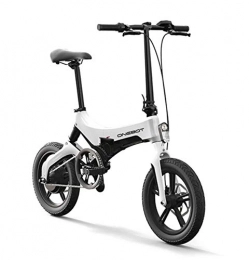 WXJWPZ Electric Bike Folding Electric Bike 16 Inch Folding Ebike E-bike Electric Bike Bicycle Power Assist Moped Electric Bike 250W, White